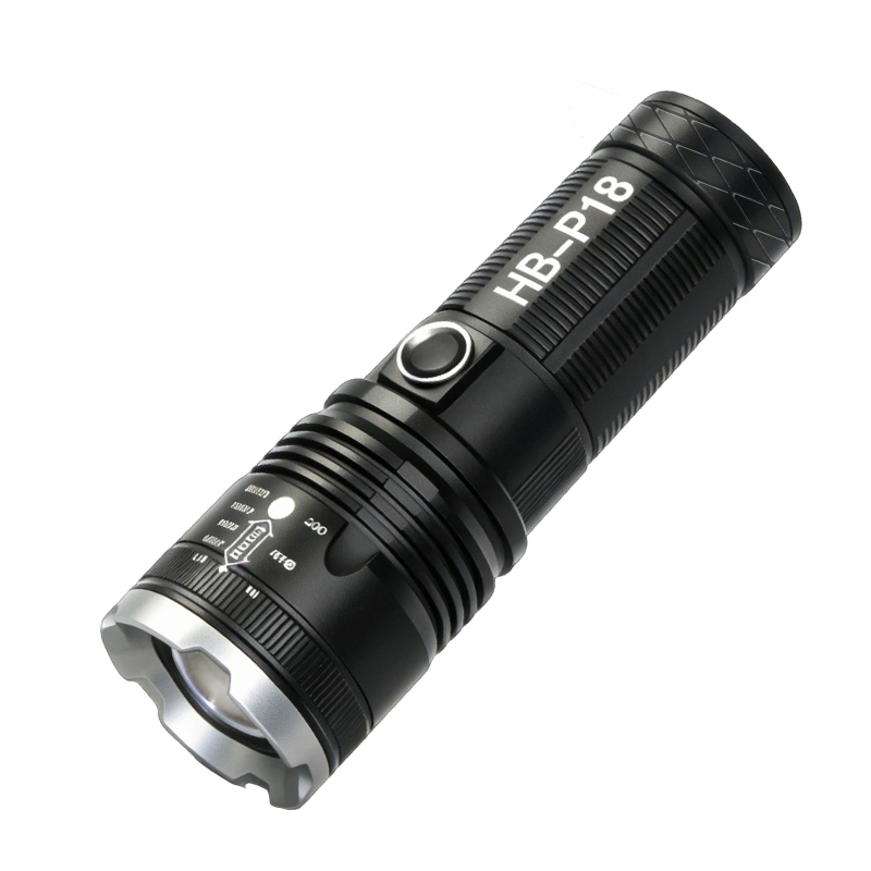High-Performance Tactical Flashlight P18 800m Beam Distance