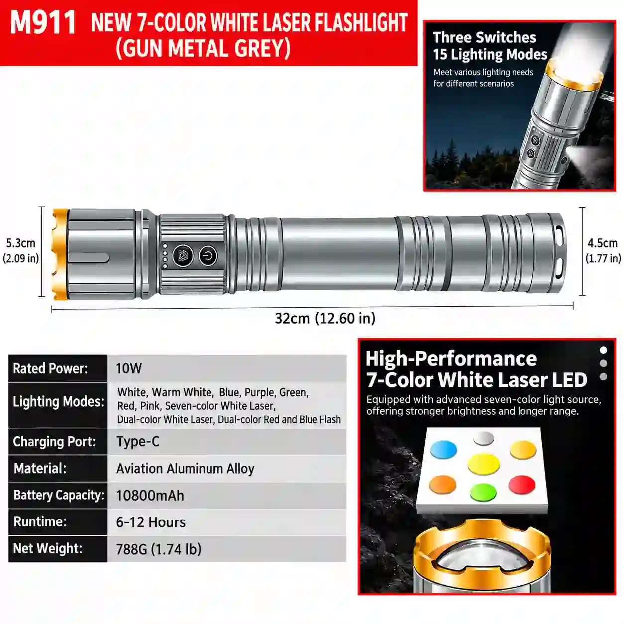 rechargeable tactical flashlight manufacturer